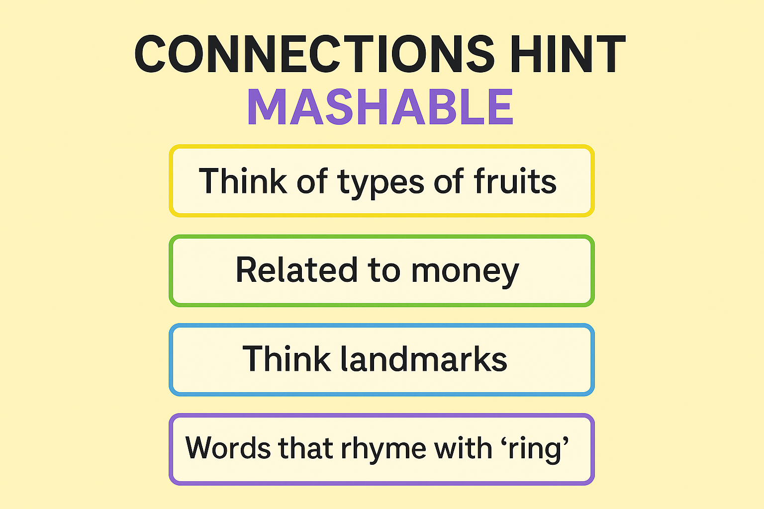 Connections Hint Mashable